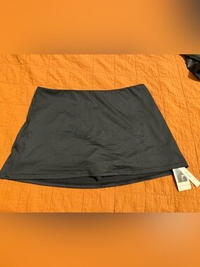 Black Stretch Mini Skort